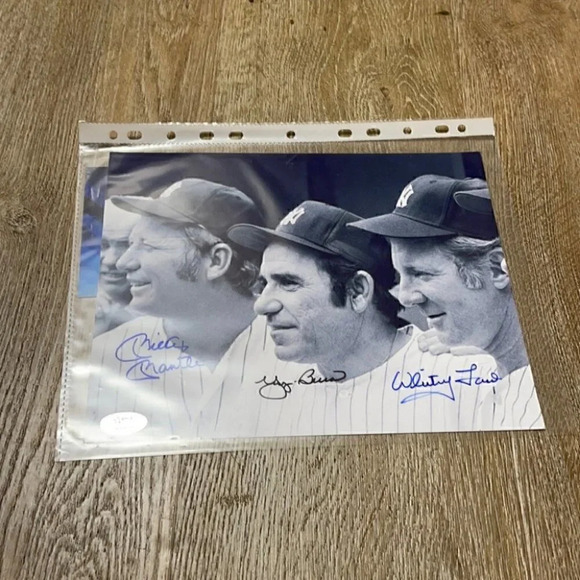 Mantle Berra ford autographed 8x10 ph… - Picture 1 of 3